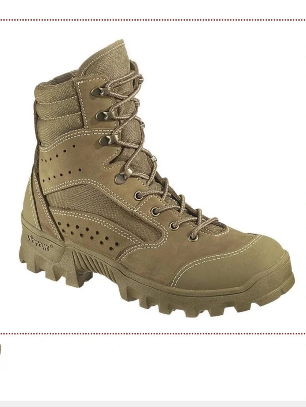 Bates NEW E03612C Tactical Boots Mens 12R Tan Leather Vibram Military